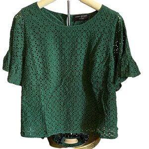 Lane Bryant Green Eyelet Matching Set